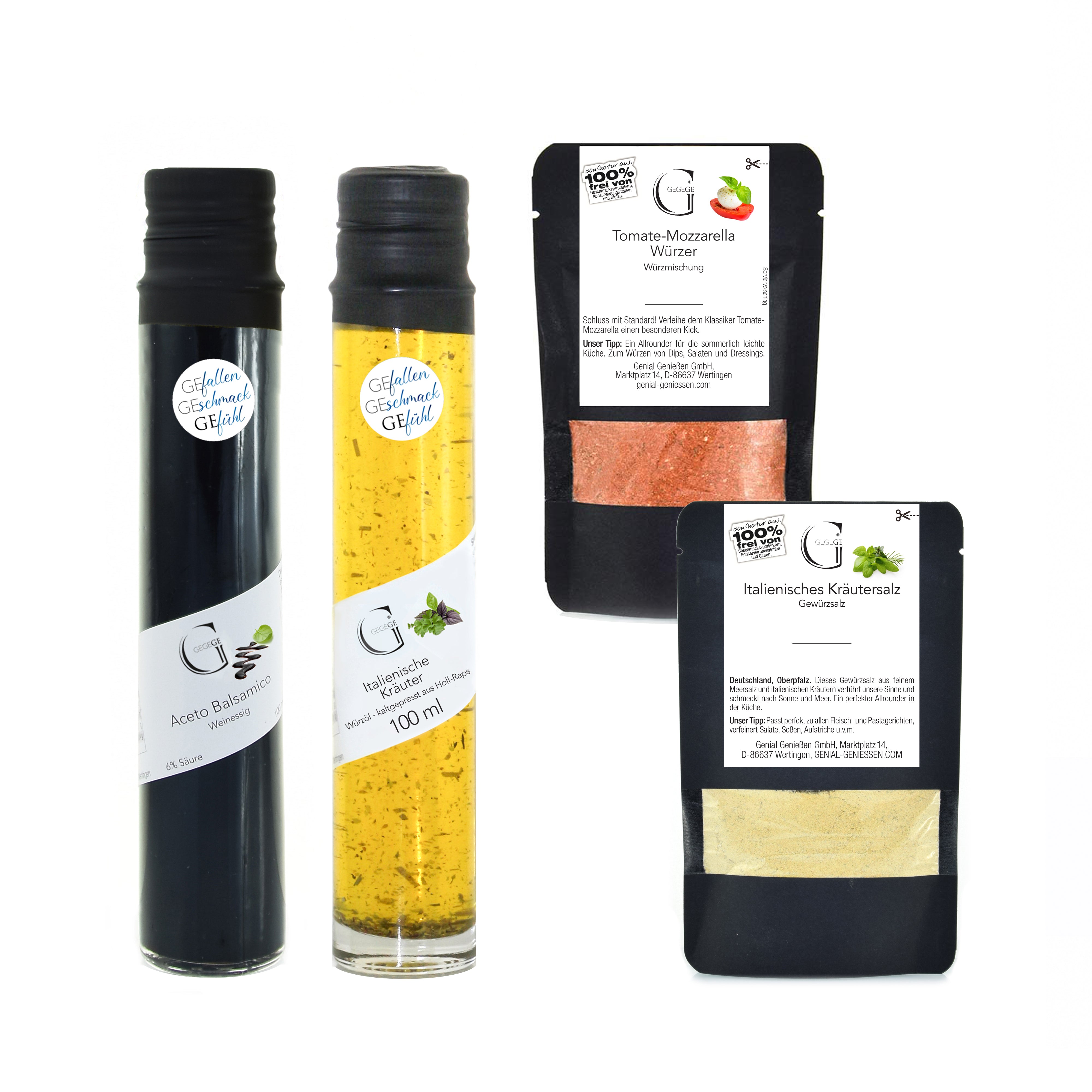 Feinkost-Geschenkset mit Banderole little Italy