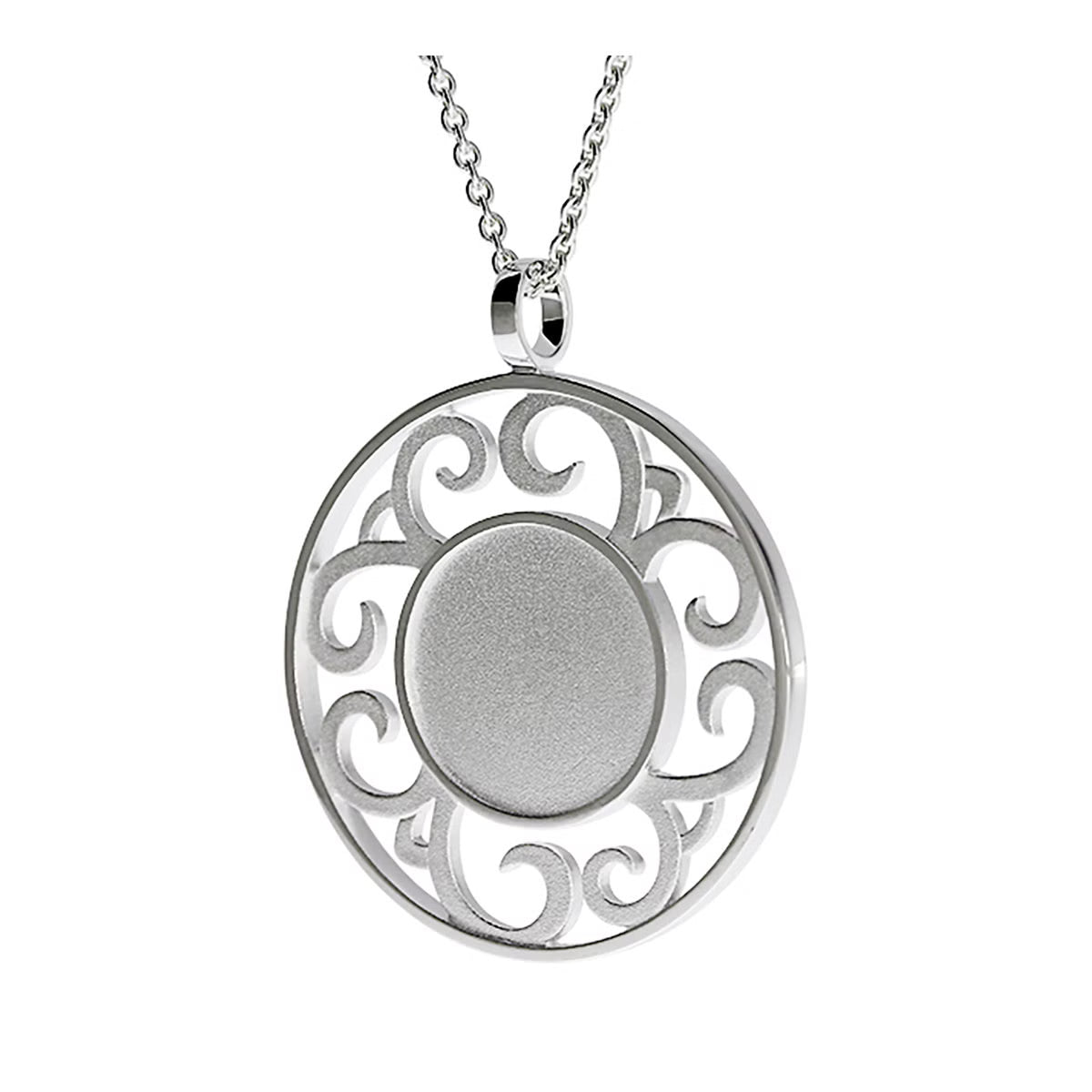 Kleiner, runder Anhänger aus 925 Silber