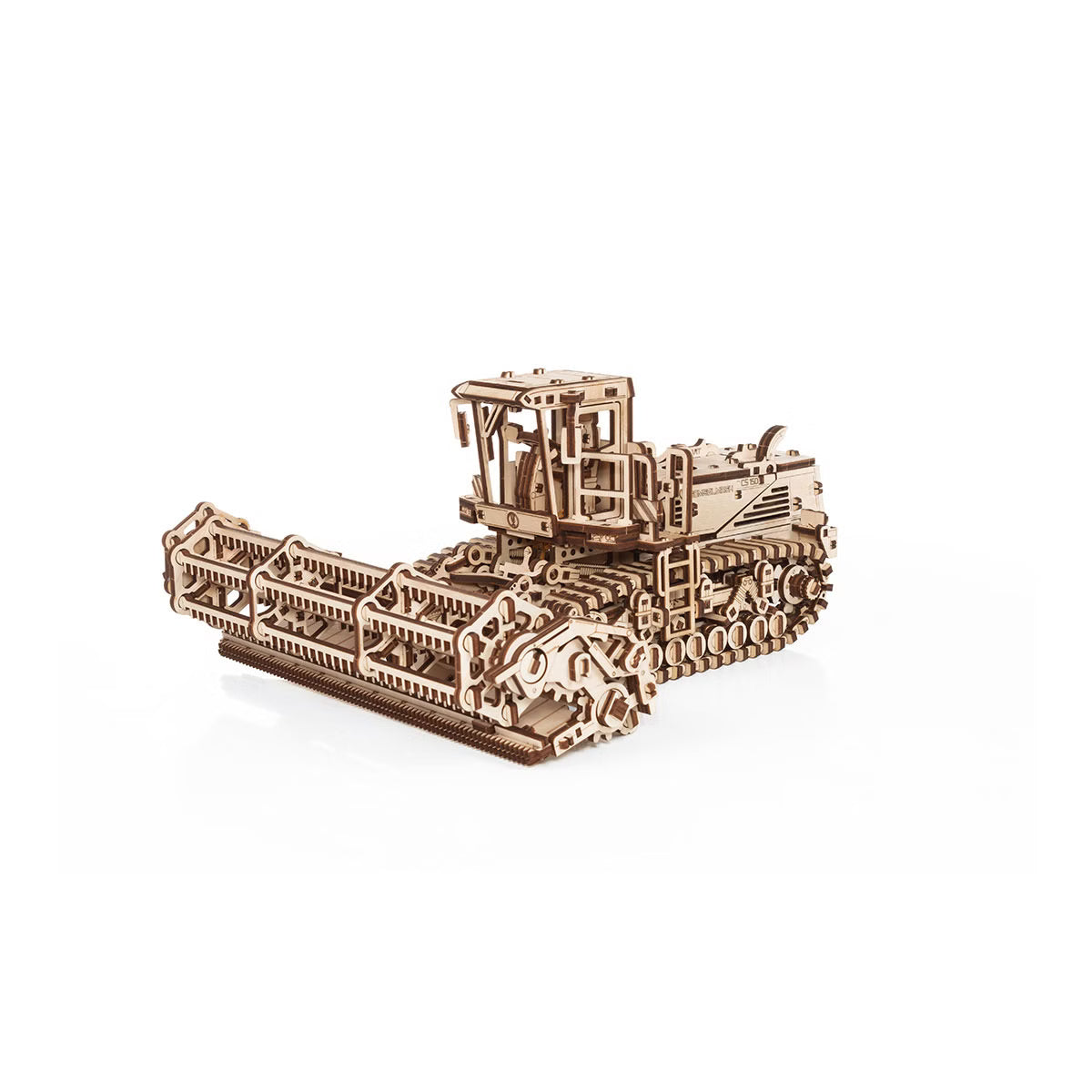 3D-Holzpuzzle in Form eines Mähdreschers