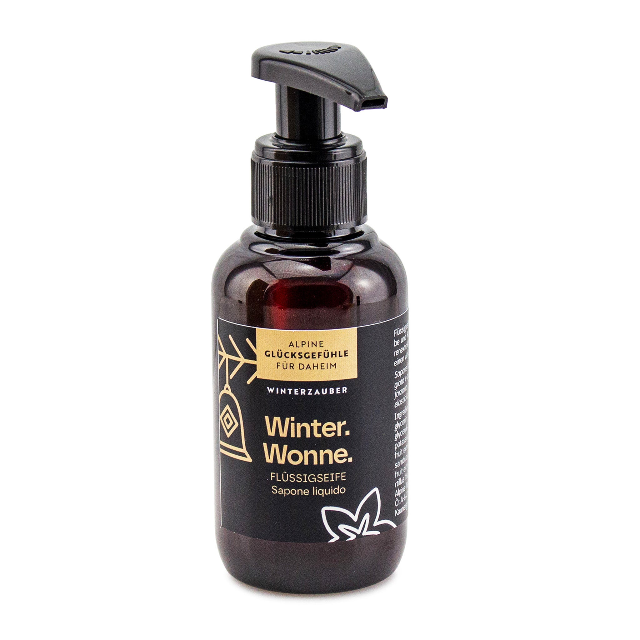 Flüssigseife mit dunkler Verpackung