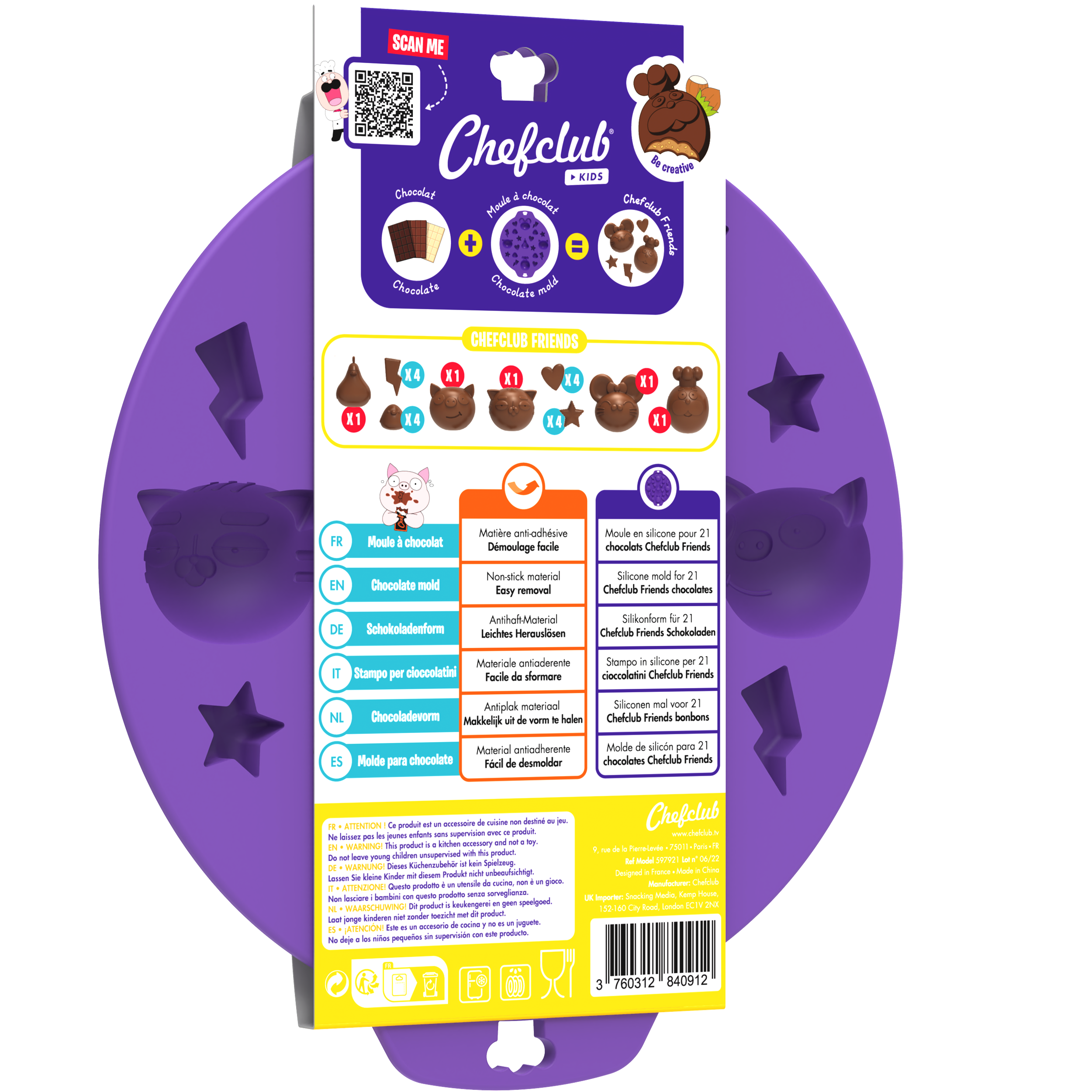 1 Form für Schokolade