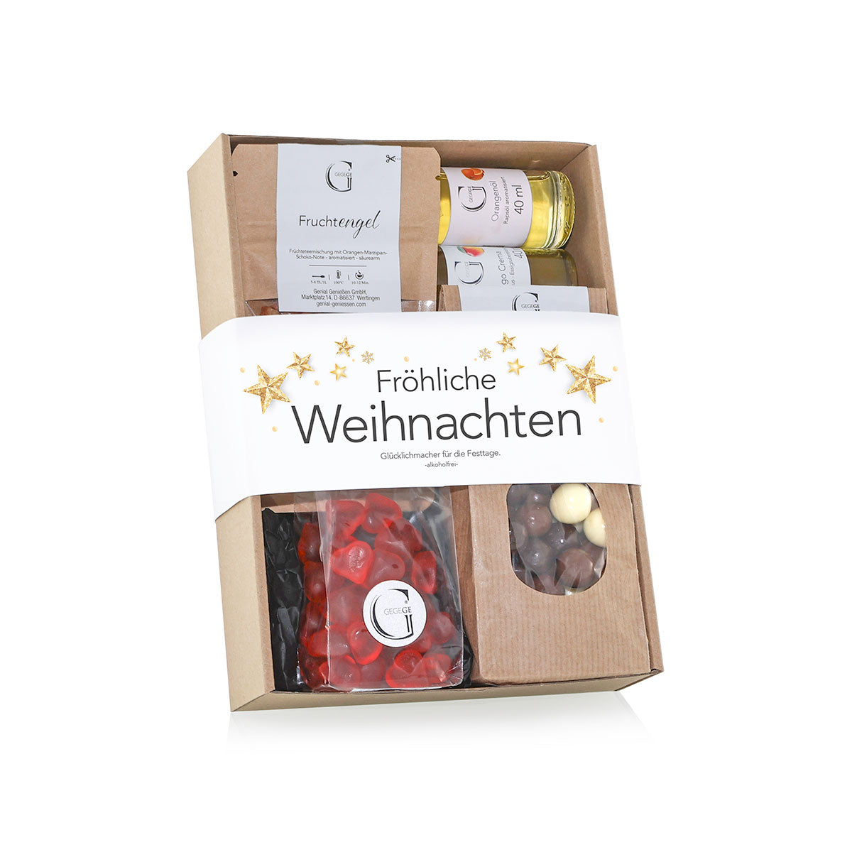 Weihnachten- Geschenksets mit fruchtig-weihnachtlichen Delikatessen