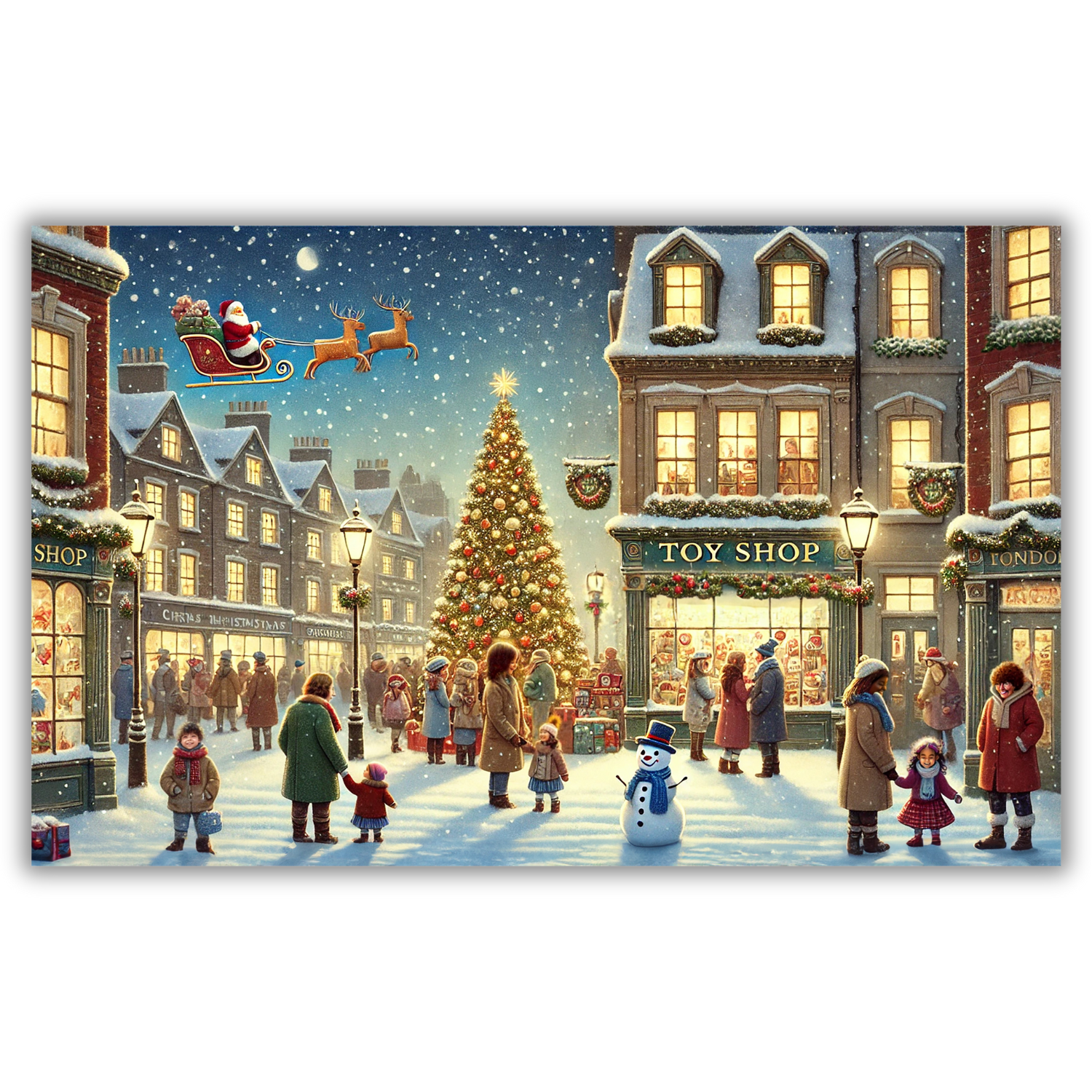 Holzpuzzle mit Weihnachtsmotiv